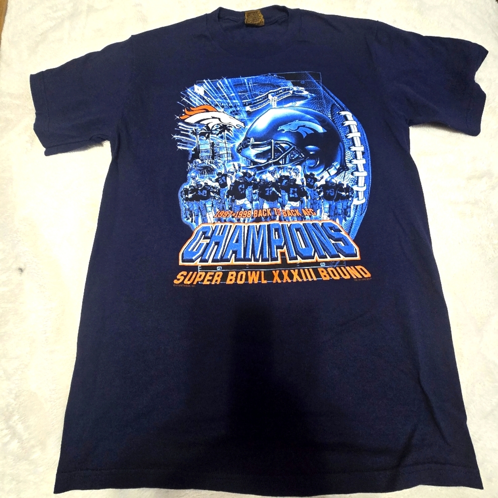VINTAGE BRONCOS 1997-1998 Back to Back AFC CHAMPIONS Superbowl XXXIII Bound